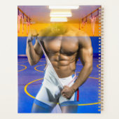 SlipperyJoeの筋肉質な男性は6パックのジムのトレーニングを膨らませる プランナー手帳 (裏面)