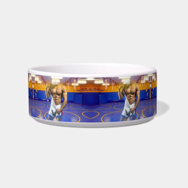 SlipperyJoeの筋肉質な男性は6パックのジムのトレーニングを膨らませる ボウル (正面)