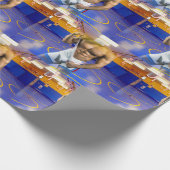 SlipperyJoeの筋肉質な男性は6パックのジムのトレーニングを膨らませる ラッピングペーパー (角)