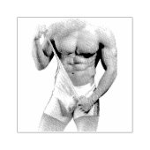 SlipperyJoeの筋肉質な男性は6パックのジムのトレーニングを膨らませる ラバースタンプ (インプリント)