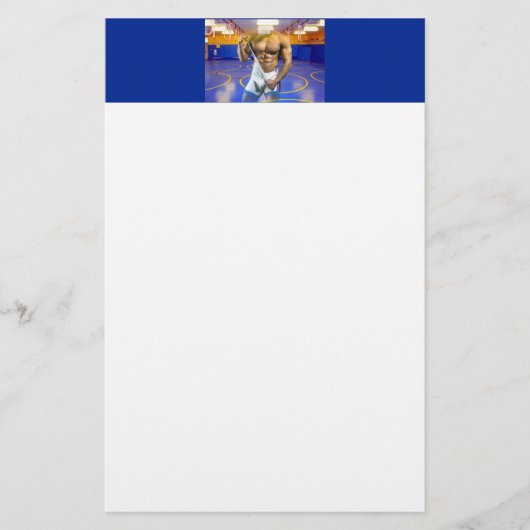 SlipperyJoeの筋肉質な男性は6パックのジムのトレーニングを膨らませる 便箋 (正面)