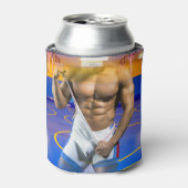 SlipperyJoeの筋肉質な男性は6パックのジムのトレーニングを膨らませる 缶クーラー (缶正面)