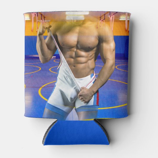 SlipperyJoeの筋肉質な男性は6パックのジムのトレーニングを膨らませる 缶クーラー (正面)