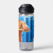 SlipperyJoeの筋肉質な男性シルクのない6パック体操 ウォーターボトル (背面)