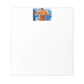 SlipperyJoeの筋肉質な男性シルクのない6パック体操 ノートパッド (正面)