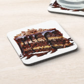 SlipperyJoeの純粋なチョコレートケーキのデカダンスリッチ コースター (左側)