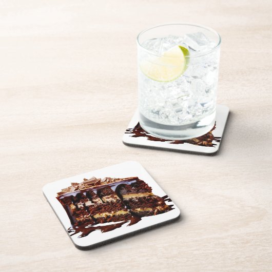 SlipperyJoeの純粋なチョコレートケーキのデカダンスリッチ コースター (右側)