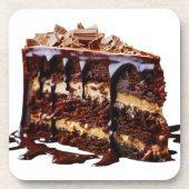 SlipperyJoeの純粋なチョコレートケーキのデカダンスリッチ コースター (正面)