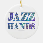 SlipperyJoeの芸術的Jazz Hands 鮮やか colors d セラミックオーナメント (裏面)