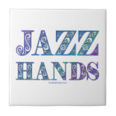 SlipperyJoeの芸術的Jazz Hands 鮮やか colors d タイル (正面)