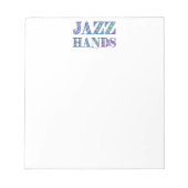 SlipperyJoeの芸術的Jazz Hands 鮮やか colors d ノートパッド (正面)