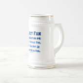 SlipperyJoeの茎のファンの熱狂するジョークおもしろいの説明 ビールジョッキ (正面右)