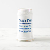 SlipperyJoeの茎のファンの熱狂するジョークおもしろいの説明 ビールジョッキ (中央)