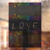 SlipperyJoeの落書きラブワード虹グラデーション ウィンドウサイン (シート2)