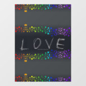 SlipperyJoeの落書きラブワード虹グラデーション ウィンドウサイン (シート)