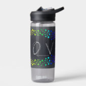 SlipperyJoeの落書きラブワード虹グラデーション ウォーターボトル (左面)