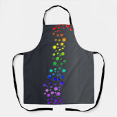 SlipperyJoeの落書きラブワード虹グラデーション エプロン (正面)