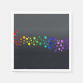 SlipperyJoeの落書きラブワード虹グラデーション スタンダードカクテルナプキン (正面)