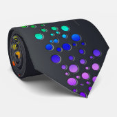 SlipperyJoeの落書きラブワード虹グラデーション ネクタイ (ロール)