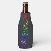 SlipperyJoeの落書きラブワード虹グラデーション ボトルクーラー (ボトル正面)