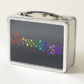 SlipperyJoeの落書きラブワード虹グラデーション メタルランチボックス (裏面)