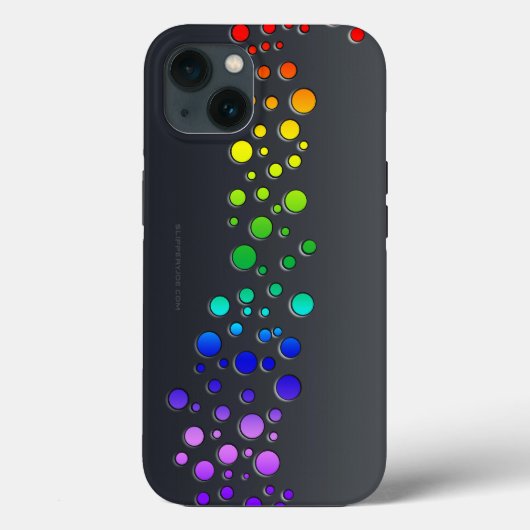 SlipperyJoeの落書きラブワード虹グラデーション Case-Mate iPhoneケース (裏面)