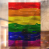 SlipperyJoeの虹のプライドカラー光沢のある液体t ウィンドウサイン (シート2)