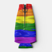 SlipperyJoeの虹のプライドカラー光沢のある液体t ボトルクーラー (裏面)
