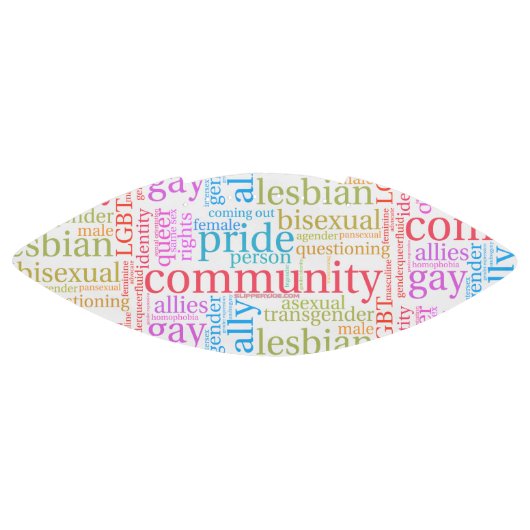 SlipperyJoeの虹のLGBTQ+コミュニティのワードクラウド アメリカンフットボール (パネル)