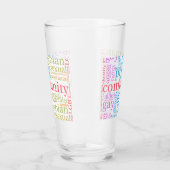 SlipperyJoeの虹のLGBTQ+コミュニティのワードクラウド タンブラーグラス (右)