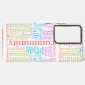 SlipperyJoeの虹のLGBTQ+コミュニティのワードクラウド Samsung Galaxyケース (左側面)