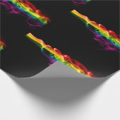 SlipperyJoeの虹色のエネルギーの羽根 ラッピングペーパー (角)