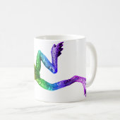 SlipperyJoeの虹色のカエル レンダリングされた彫刻 コーヒーマグカップ (正面右)