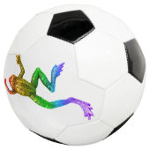 SlipperyJoeの虹色のカエル レンダリングされた彫刻 サッカーボール (3/4)