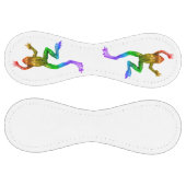 SlipperyJoeの虹色のカエル レンダリングされた彫刻 ソフトボール (パネル)