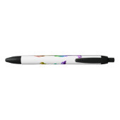 SlipperyJoeの虹色のカエル レンダリングされた彫刻 黒ボールペン (裏面)