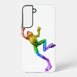 SlipperyJoeの虹色のカエル レンダリングされた彫刻 Samsung Galaxy S22+ケース