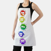 SlipperyJoeの虹色のプライドの看板 エプロン (インサイチュ)