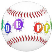 SlipperyJoeの虹色のプライドの看板 ソフトボール (正面)