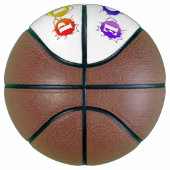 SlipperyJoeの虹色のプライドの看板 バスケットボール (右)