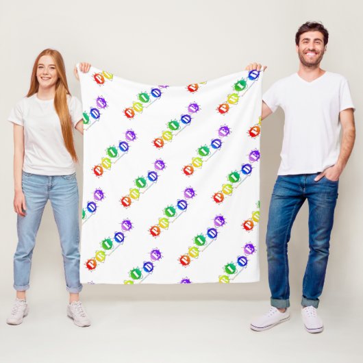 SlipperyJoeの虹色のプライドの看板 フリースブランケット (インサイチュ)