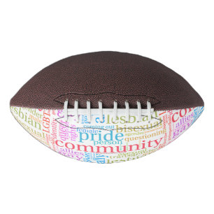 SlipperyJoeの虹色のLGBTQ+コミュニティワードクラウド アメリカンフットボール