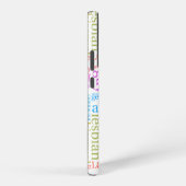 SlipperyJoeの虹色のLGBTQ+コミュニティワードクラウド Samsung Galaxyケース (右側面)