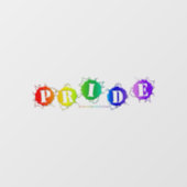 SlipperyJoeの虹色のPrideサインが爆発し ウィンドウサイン (シート)