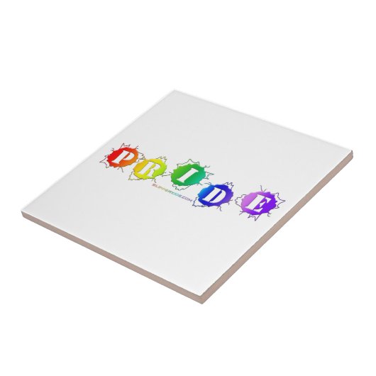SlipperyJoeの虹色のPrideサインが爆発し タイル (側面)