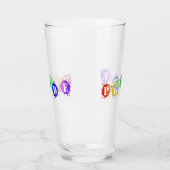 SlipperyJoeの虹色のPrideサインが爆発し タンブラーグラス (左)