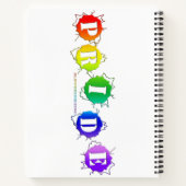 SlipperyJoeの虹色のPrideサインが爆発し ノートブック (裏面)