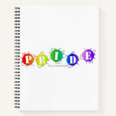 SlipperyJoeの虹色のPrideサインが爆発し ノートブック (正面)