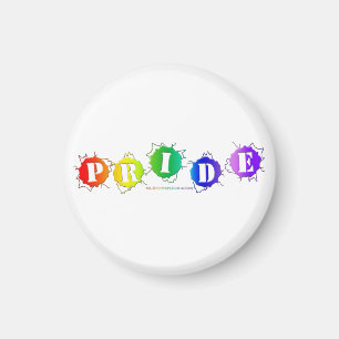 SlipperyJoeの虹色のPrideサインが爆発し マグネット