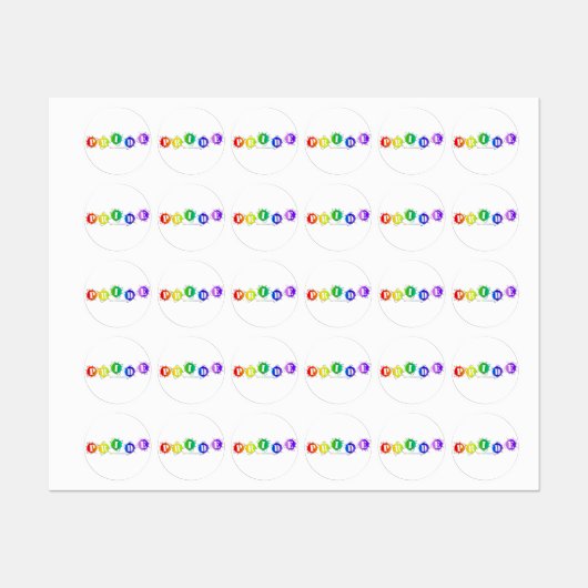 SlipperyJoeの虹色のPrideサインが爆発し ラベル (シート)